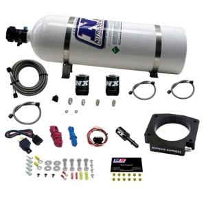Ford Mustang Nitrous Oxide Kit - Nitrous Express - Plate Kit w/15lb Bottle - `15-`17